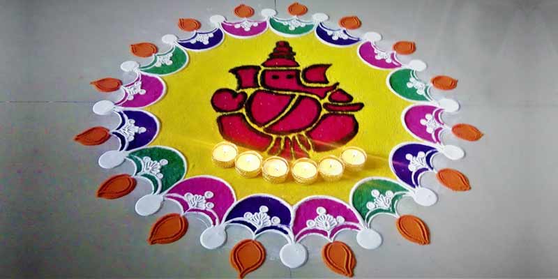 Ganesha Rangoli Design