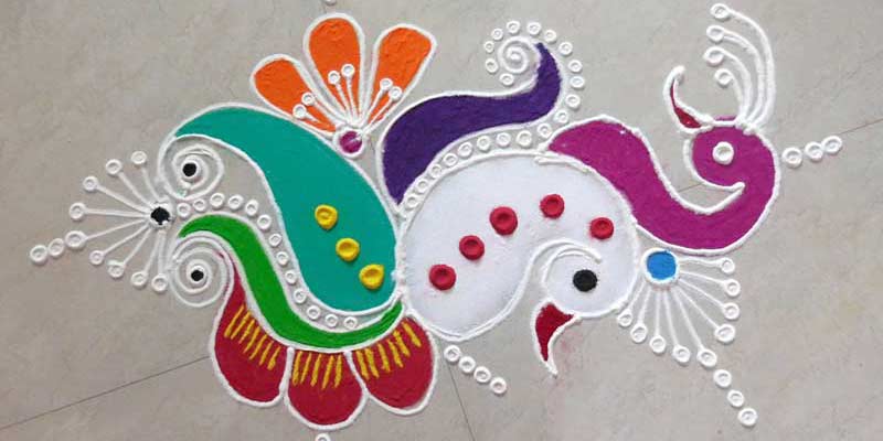 easy Rangoli design