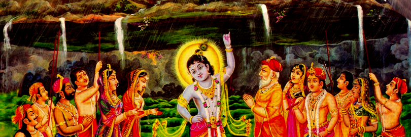 krishna and the mountain