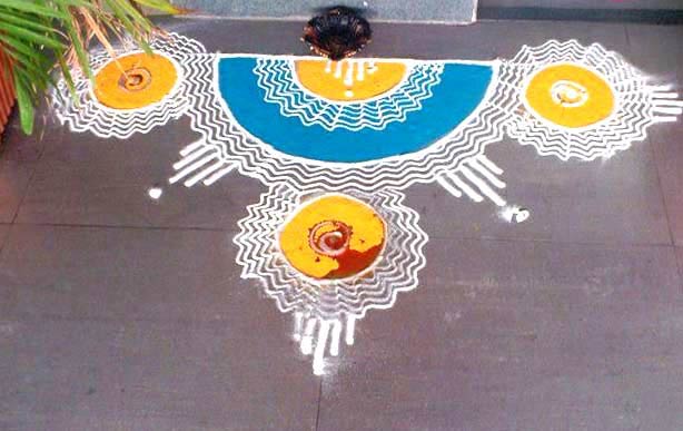 Corner Rangoli Design