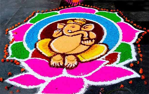 Ganesha Rangoli Design