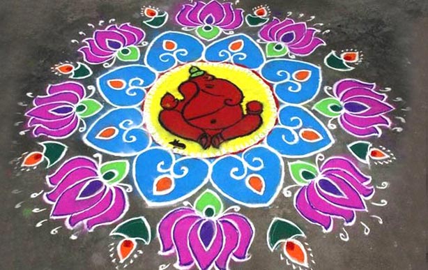 Ganpati Diwali Rangoli